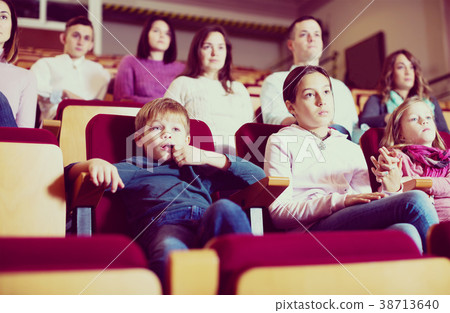 People audience attending movie night 38713640