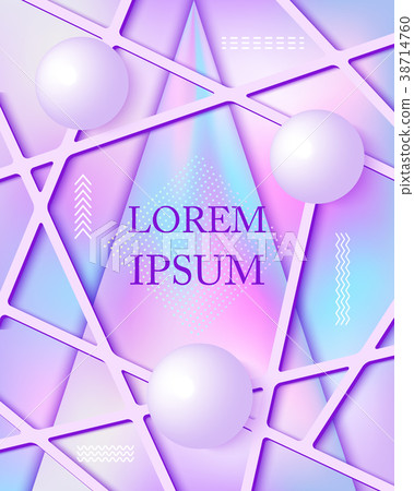 3d balls on holographic background 3d balls on holographic background 38714760