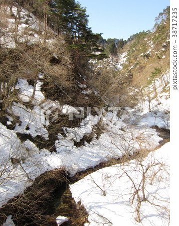 Scenery of snow melting Scenery of snow melting 38717235