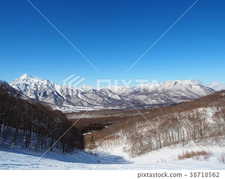 Spring storm is gone, spring signs in the white silver mountains 38718562