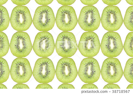 Kiwi fruit pattern white background 38718567