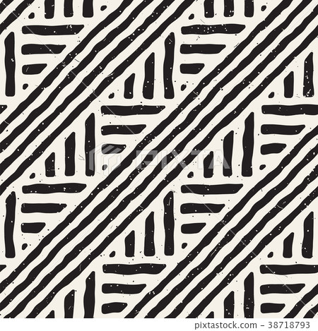 Hand drawn style ethnic seamless pattern. Abstract 38718793