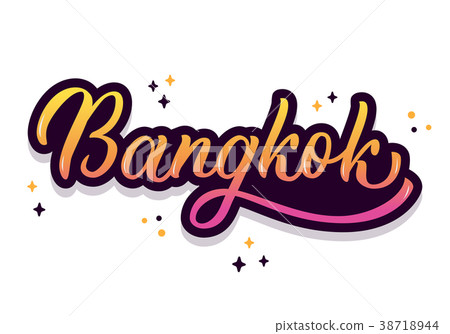 Bangkok hand lettering Bangkok hand lettering 38718944