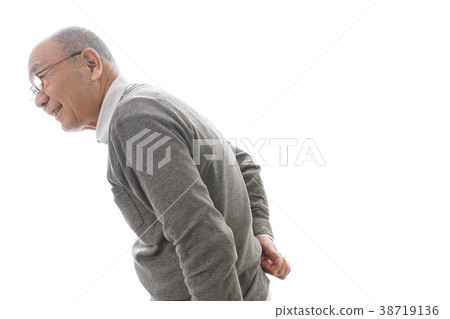 Senior man suffering from backache Senior man suffering from backache 38719136