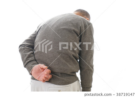 Senior man suffering from backache Senior man suffering from backache 38719147