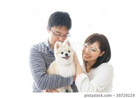 Couple, couple, breeder, animal protection with dog 38720229