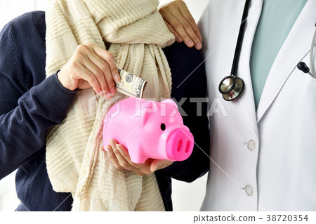 Health insurance concept, Patient paying doctor. Health insurance concept, Patient paying doctor. 38720354