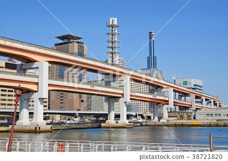 Scenery of the port of Kobe 38721820