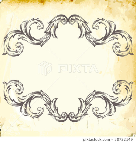 Vector baroque of vintage elements for design.  38722149