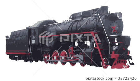 Old retro locomotive Old retro locomotive 38722426
