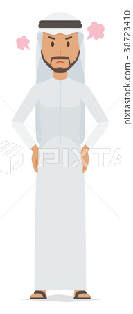 Arab men in national costumes are angry - Stock Illustration [38723410 ...