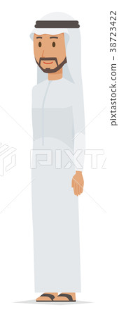 Arab men in national costumes stand diagonally 38723422