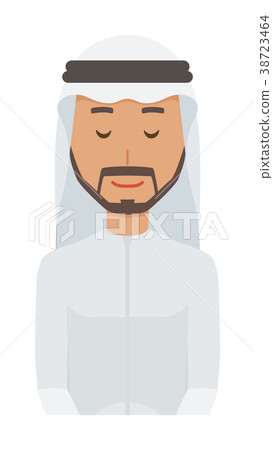 身著民族服裝的阿拉伯男子正在鞠躬 38723464