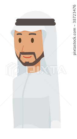 Arab men in national costumes look diagonally 38723476