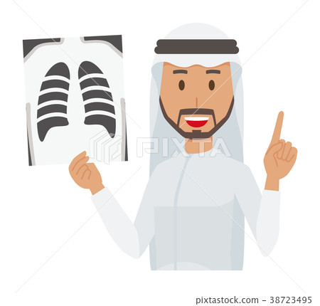 Arab men in national costumes have x-ray pictures 38723495