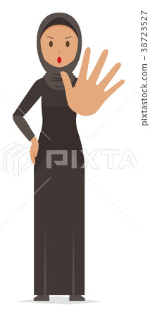 Arab women in national costumes are reaching out Arab women in national costumes are reaching out 38723527
