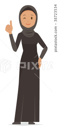 Arab women in national costumes are doing a good sign 38723534
