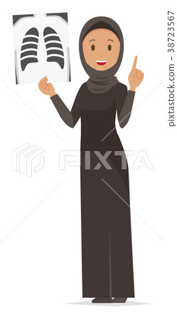 Arab women in national costumes have x-ray pictures 38723567