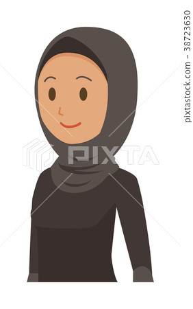 Arab women in national costumes are walking 38723630