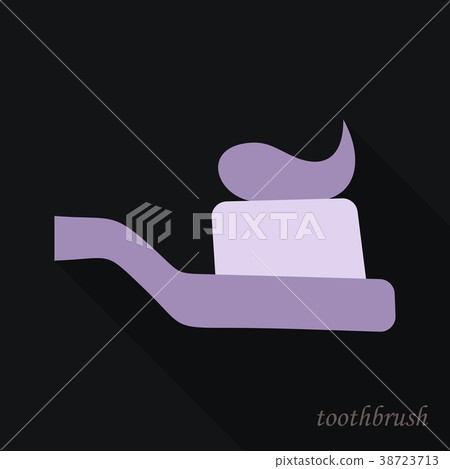 Dental concept. Toothbrush with toothpaste - Stock Illustration ...