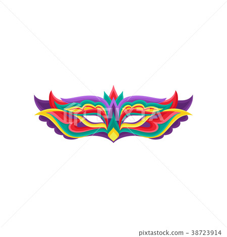 Bright colored mask for masquerade costume 38723914