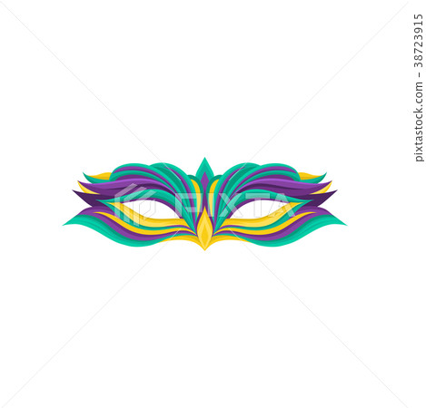 Colorful icon of elegant masquerade mask. Clothing Colorful icon of elegant masquerade mask. Clothing 38723915