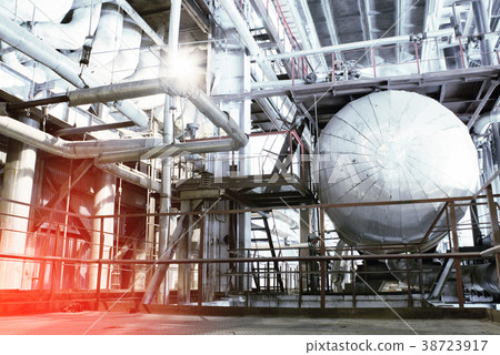 Industrial zone, Steel pipelines and valves Industrial zone, Steel pipelines and valves 38723917