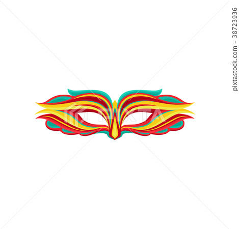 Beautiful masquerade mask in flat style. Attribute 38723936