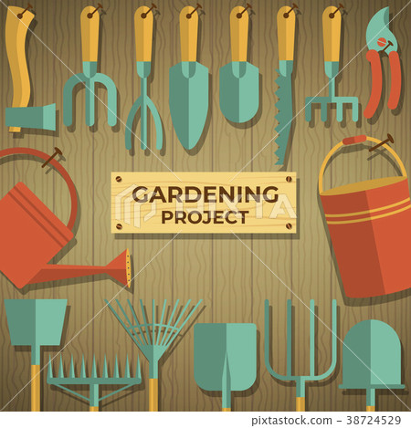 Concept of gardening. Garden tools - Stock Illustration [38724529] - PIXTA