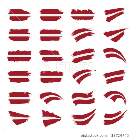 Latvia flag, vector illustration 38724743