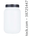 Whey white container empty design label isolated  38725447