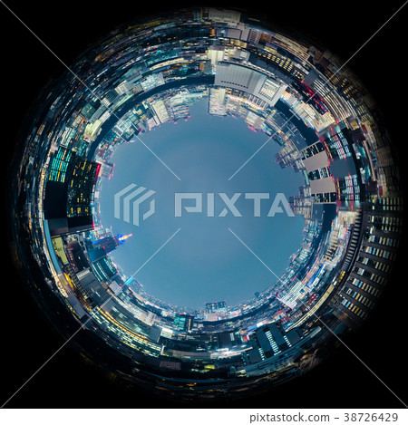 Fisheye style city photography 38726429