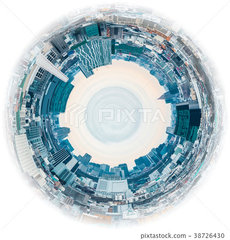 Fisheye style city photography 38726430
