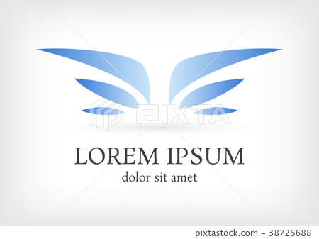 two wings petal curve logo design template 38726688