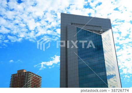 Landscape with Kawaguchi General Cultural Center Lillia and blue sky 38726774