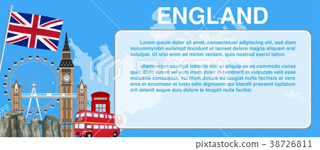 England travel landmark template card banner vecto 38726811