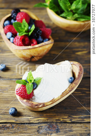 Italian Traditional Cottage Cheese Ricotta Stock Photo 38727077
