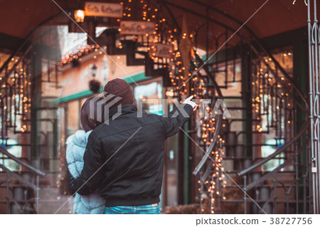 Romantic couple walking 38727756