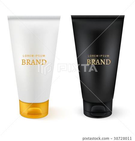 Realistic plastic tubes for cosmetic products. Realistic plastic tubes for cosmetic products. 38728011