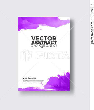 Elegant Brochure Template Design Ink Brush Element Stock Illustration