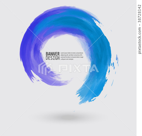 Watercolor circle texture. Vector circle elements Watercolor circle texture. Vector circle elements 38728142
