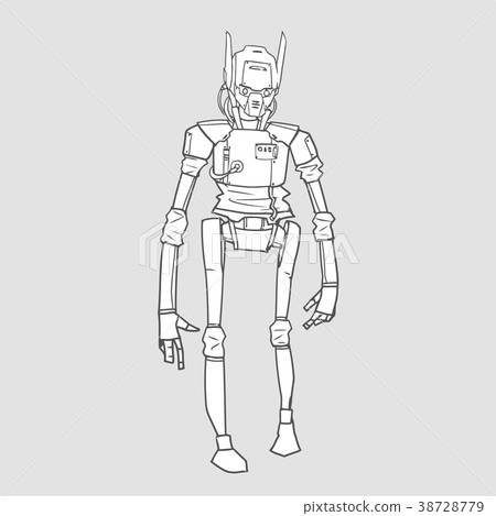 Humanoid robot, android with artificial Humanoid robot, android with artificial 38728779