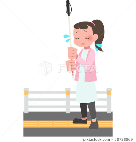 拿著一根白色藤莖的婦女 38728869