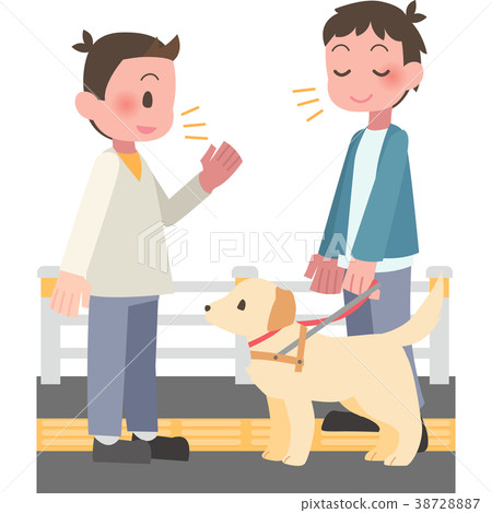 男人和盲人說話 38728887