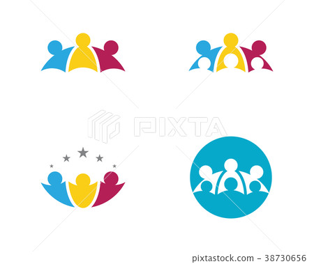 Community care Logo template vector icon Community care Logo template vector icon 38730656