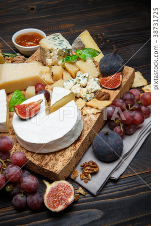Various types of cheese - parmesan, brie 38731725