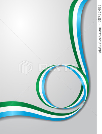 Sierra Leone flag wavy background. Vector - Stock Illustration ...