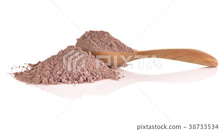 Brown Rice Powder Isolated on Background (rice) Brown Rice Powder Isolated on Background (rice) 38733534