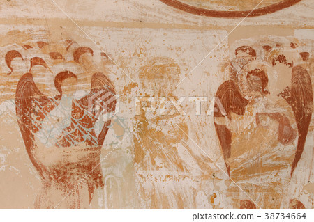 Ancient Frescoes In Walls Of Caves Of David Gareja Ancient Frescoes In Walls Of Caves Of David Gareja 38734664