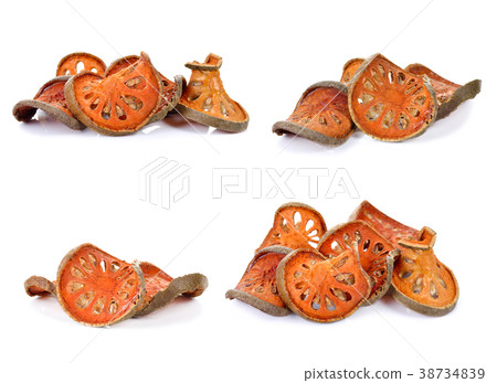 Dried quince isolated on white background 38734839